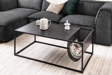 Load image into Gallery viewer, Seaford Coffee Table With Magazine Rack Black 110x60cm In Stock Now
