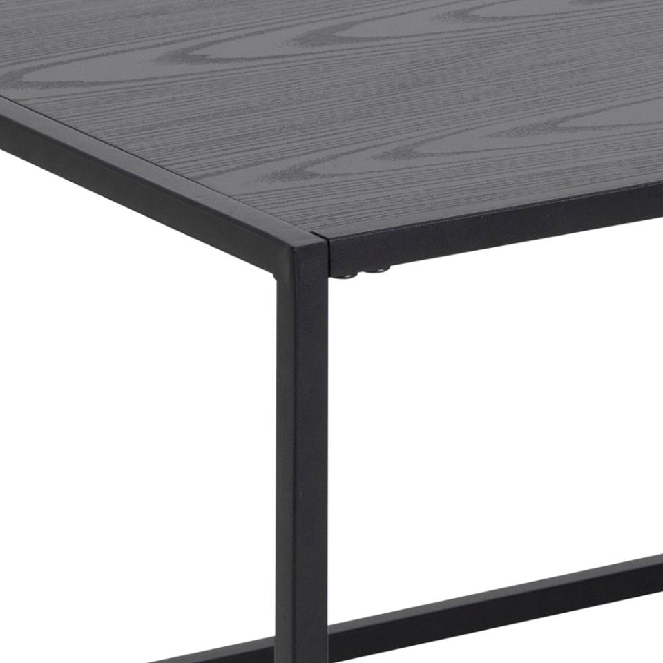 Seaford Coffee Table With Magazine Rack Black 110x60cm In Stock Now