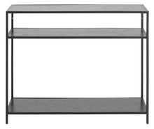 Load image into Gallery viewer, Seaford Console Unit Shelf Storage Table In Black 100x35x79cm