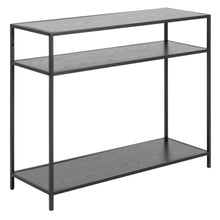 Load image into Gallery viewer, Seaford Console Unit Shelf Storage Table In Black 100x35x79cm