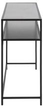 Load image into Gallery viewer, Seaford Console Table Large Shelf Storage Unit In Black 120x35x79cm