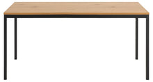 Load image into Gallery viewer, Seaford Rectangle Dining Table With Striking Oak Wood Effect Top And Solid Metal Base 160x80