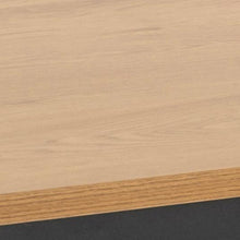 Load image into Gallery viewer, Seaford Rectangle Dining Table With Striking Oak Wood Effect Top And Solid Metal Base 160x80
