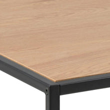 Load image into Gallery viewer, Seaford Coffee Table With Oak Top And Metal Frame 100x50cm