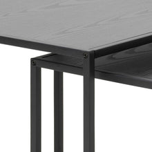 Load image into Gallery viewer, Seaford Nest Of Tables In Black With Metal Base 2 Piece 50cm