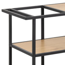 Load image into Gallery viewer, Seaford Home Storage Serving Trolley In Oak With 3 Shelves And Castors 80x35x75cm