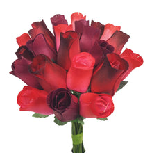 Load image into Gallery viewer, Bunch Of 8 Wooden Rose Stems In A Wide Range Of Colours Home Decor Artificial Flowers