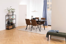 Load image into Gallery viewer, Waylor Trendy Brown Fabric Designer Dining Chair, Set Of 2 Chairs