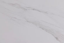 Load image into Gallery viewer, Wicklow White Ceramic Marble Print Dining Table With Black Metal Base 140cm