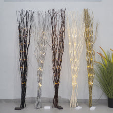 Load image into Gallery viewer, Light Up Willow Twigs Bunch, 80 LED Battery Operated 1.2M Branches 120cm tall in Cream, Black Brown, Silver Or Gold
