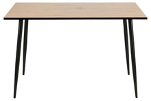 Load image into Gallery viewer, Wilma Dining Table In Oak, White Or White Oak With Black Metal Legs120 x 80 cm