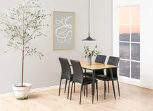 Load image into Gallery viewer, Wilma Dining Table In Oak, White Or White Oak With Black Metal Legs120 x 80 cm