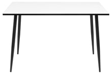 Load image into Gallery viewer, Wilma Dining Table In Oak, White Or White Oak With Black Metal Legs120 x 80 cm
