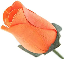 Load image into Gallery viewer, Single Wooden Rose Bud in Cellophane and Ribbon - Choose from 20 Colours