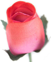 Load image into Gallery viewer, Single Wooden Rose Bud in Cellophane and Ribbon - Choose from 20 Colours