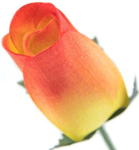 Load image into Gallery viewer, Single Wooden Rose Bud in Cellophane and Ribbon - Choose from 20 Colours