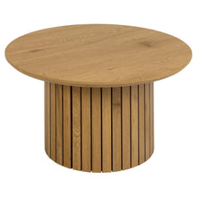 Load image into Gallery viewer, Yale Lamella Designer Round Oak Coffee Table 80cm