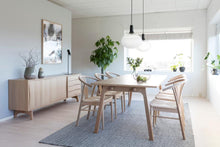 Load image into Gallery viewer, York Solid Oak Chair, Set Of 2 Quality Plaited Paper Rope Chairs White 2pcs