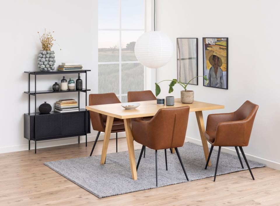 Angus Bookcase Shelving Unit With Sliding Doors Black Shelves And Steel Frame 94x27x114 cm