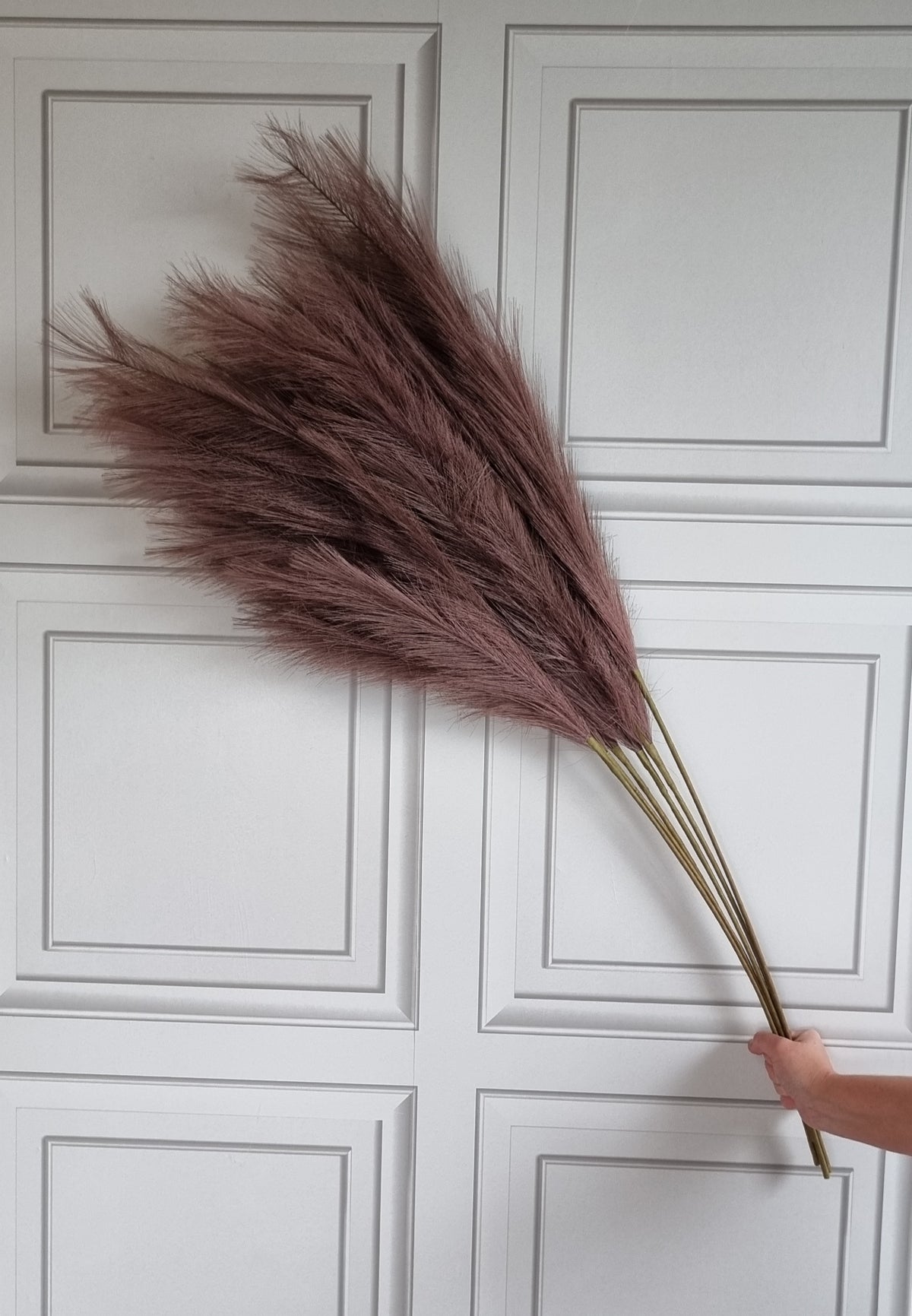 Large Faux Pampas Grass 6 Stems 115cm Tall Fluffy Artificial Dried Flower Décor Many Colours
