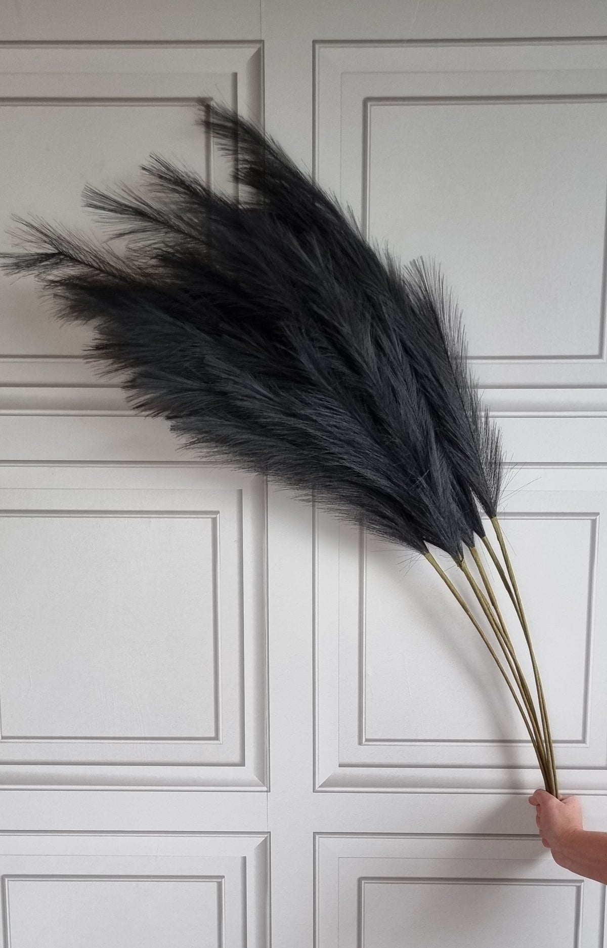 Large Faux Pampas Grass 6 Stems 115cm Tall Fluffy Artificial Dried Flower Décor Many Colours