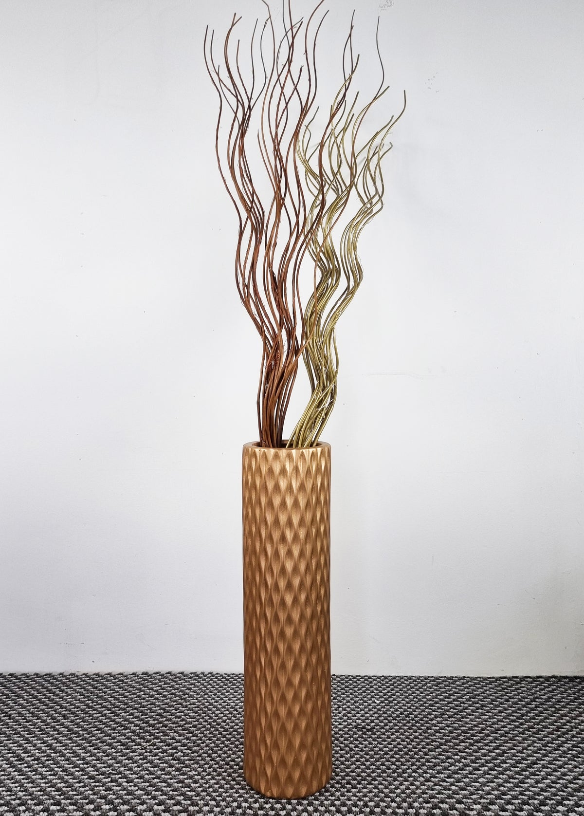 Large Gold Ceramic Floor Vase 60cm Home Decor