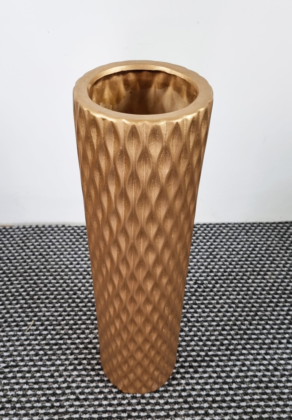 Large Gold Ceramic Floor Vase 60cm Home Decor