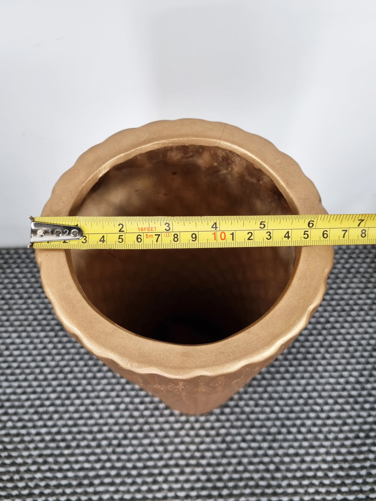 Large Gold Ceramic Floor Vase 60cm Home Decor