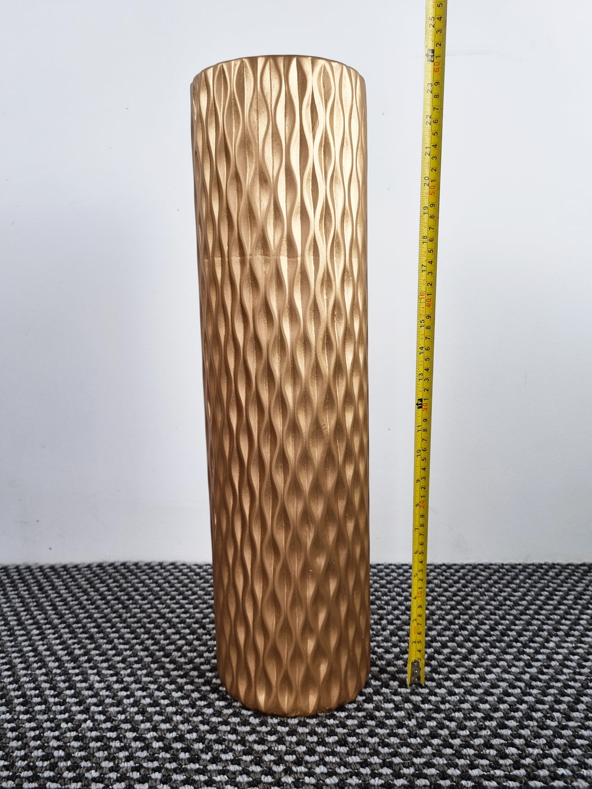 Large Gold Ceramic Floor Vase 60cm Home Decor