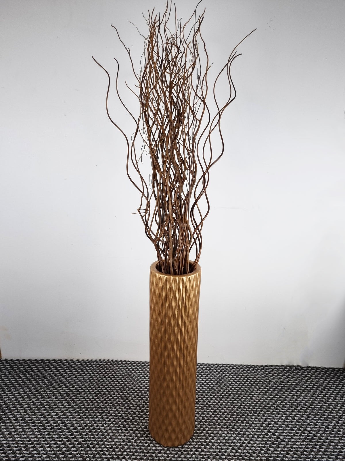 Large Gold Ceramic Floor Vase 60cm Home Decor
