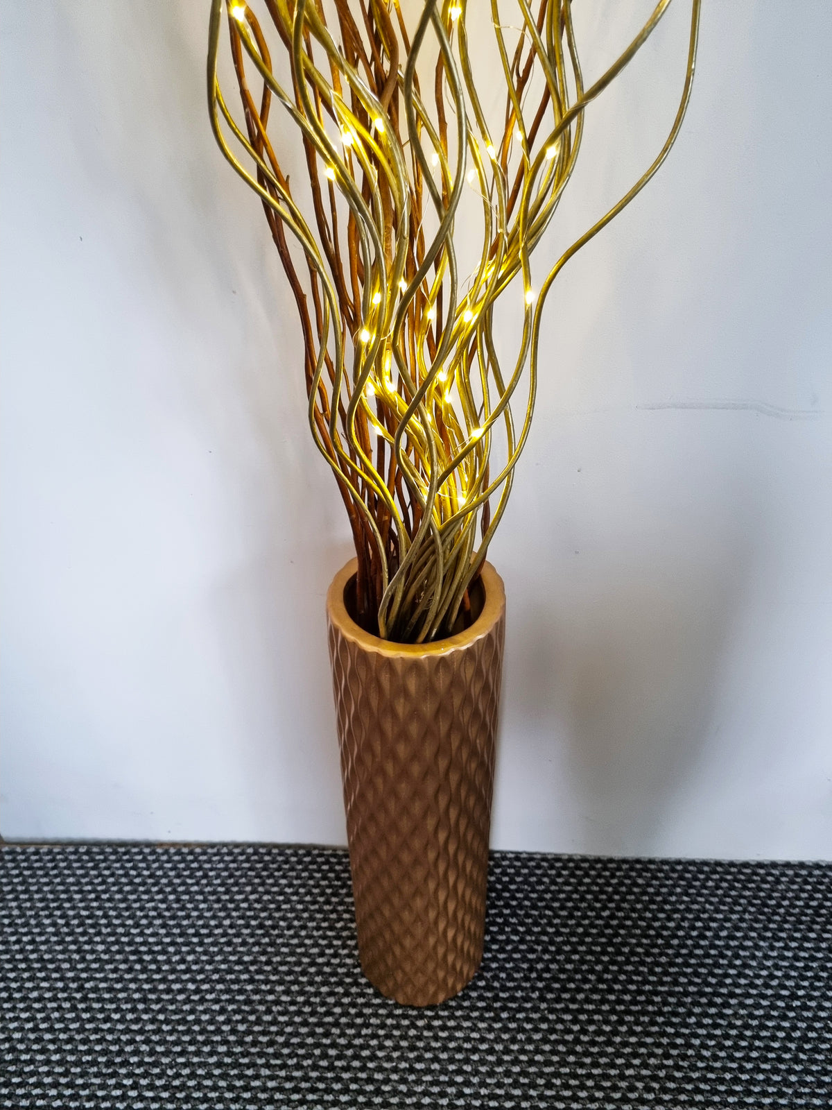 Large Gold Ceramic Floor Vase 60cm Home Decor