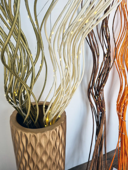 Tall Spiral 80 LED Light Up Willow Twigs Bunch Battery Operated 120cm Home Decor