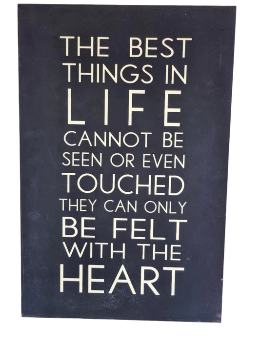 Wooden Home Gift Sign With Special Message, The Best Things In Life 60x40cm