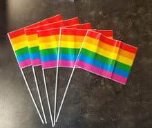Load image into Gallery viewer, Pride Rainbow 5 Pack Flags Striped Plastic Party Celebration
