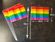 Load image into Gallery viewer, Pride Rainbow 5 Pack Flags Striped Plastic Party Celebration
