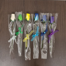Load image into Gallery viewer, Single Wooden Rose Bud in Cellophane and Ribbon - Choose from 20 Colours
