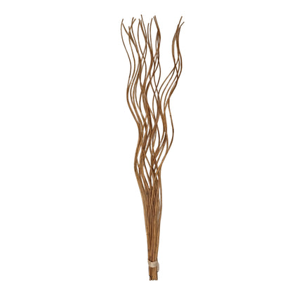Decorative branch with wavy pattern on a white background
