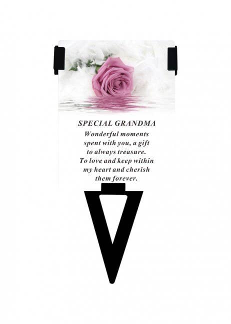 Grandma Laminated Memorial Funeral Grave Card With Special Message