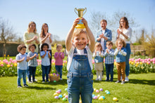 Load image into Gallery viewer, Happy Easter Egg Hunt Trophy Cup, Easter Games Award for Kids 12.5cm Plastic
