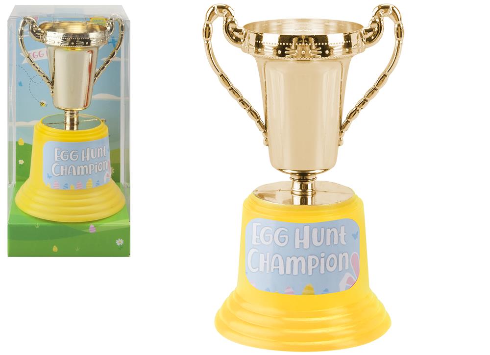 Happy Easter Egg Hunt Trophy Cup, Easter Games Award for Kids 12.5cm Plastic