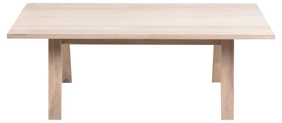 A-Line Grande Wooden Coffee Table In White Oiled Oak Spacious 130x70cm