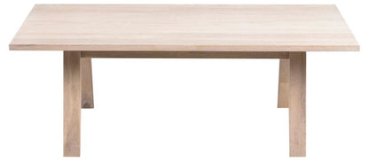 A-Line Grande Wooden Coffee Table In White Oiled Oak Spacious 130x70cm
