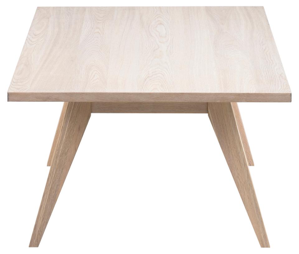 A-Line Grande Wooden Coffee Table In White Oiled Oak Spacious 130x70cm