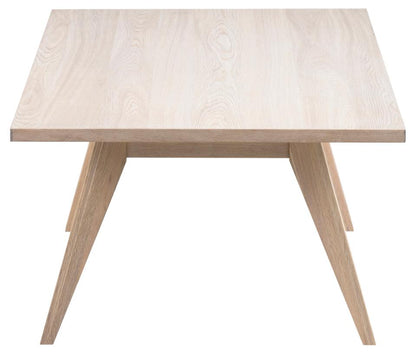 A-Line Grande Wooden Coffee Table In White Oiled Oak Spacious 130x70cm