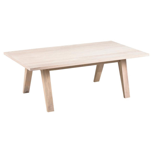 A-Line Grande Wooden Coffee Table In White Oiled Oak Spacious 130x70cm