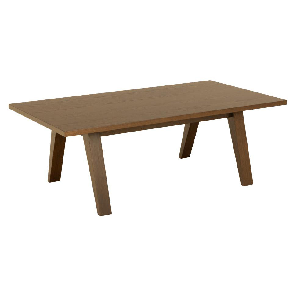 A-Line Grande Wooden Coffee Table In Brown Smoked Oak Spacious 130x70cm