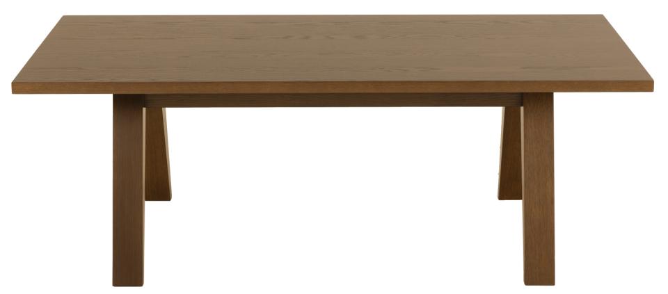 Wooden table on a white background