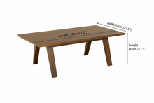 Load image into Gallery viewer, A-Line Grande Wooden Coffee Table In Brown Smoked Oak Spacious 130x70cm
