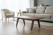 Load image into Gallery viewer, A-Line Grande Wooden Coffee Table In Brown Smoked Oak Spacious 130x70cm
