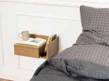Load image into Gallery viewer, Ashlan Wooden Bedside Wall Mount Table In Oak, Black Or White
